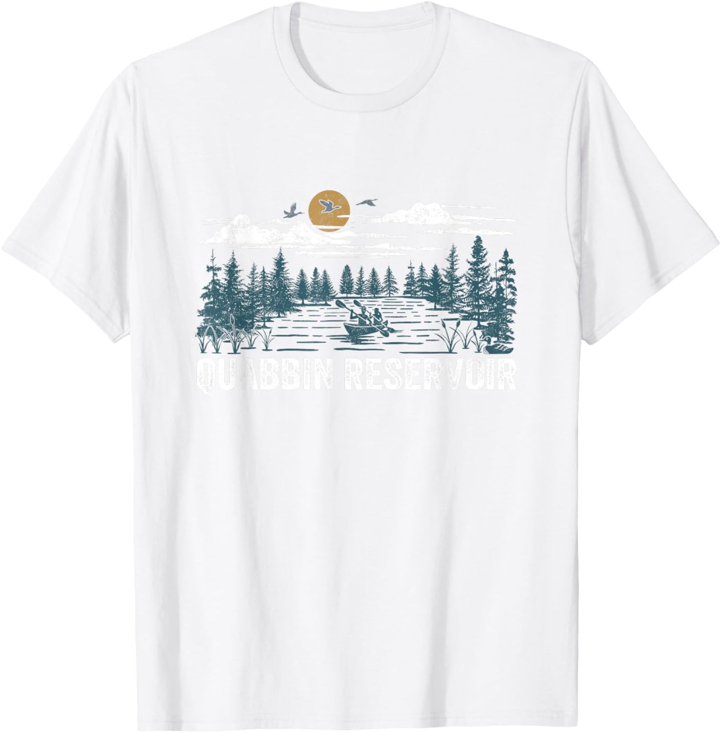 Quabbin Reservoir Massachusetts T-Shirt - T-Shirt | White