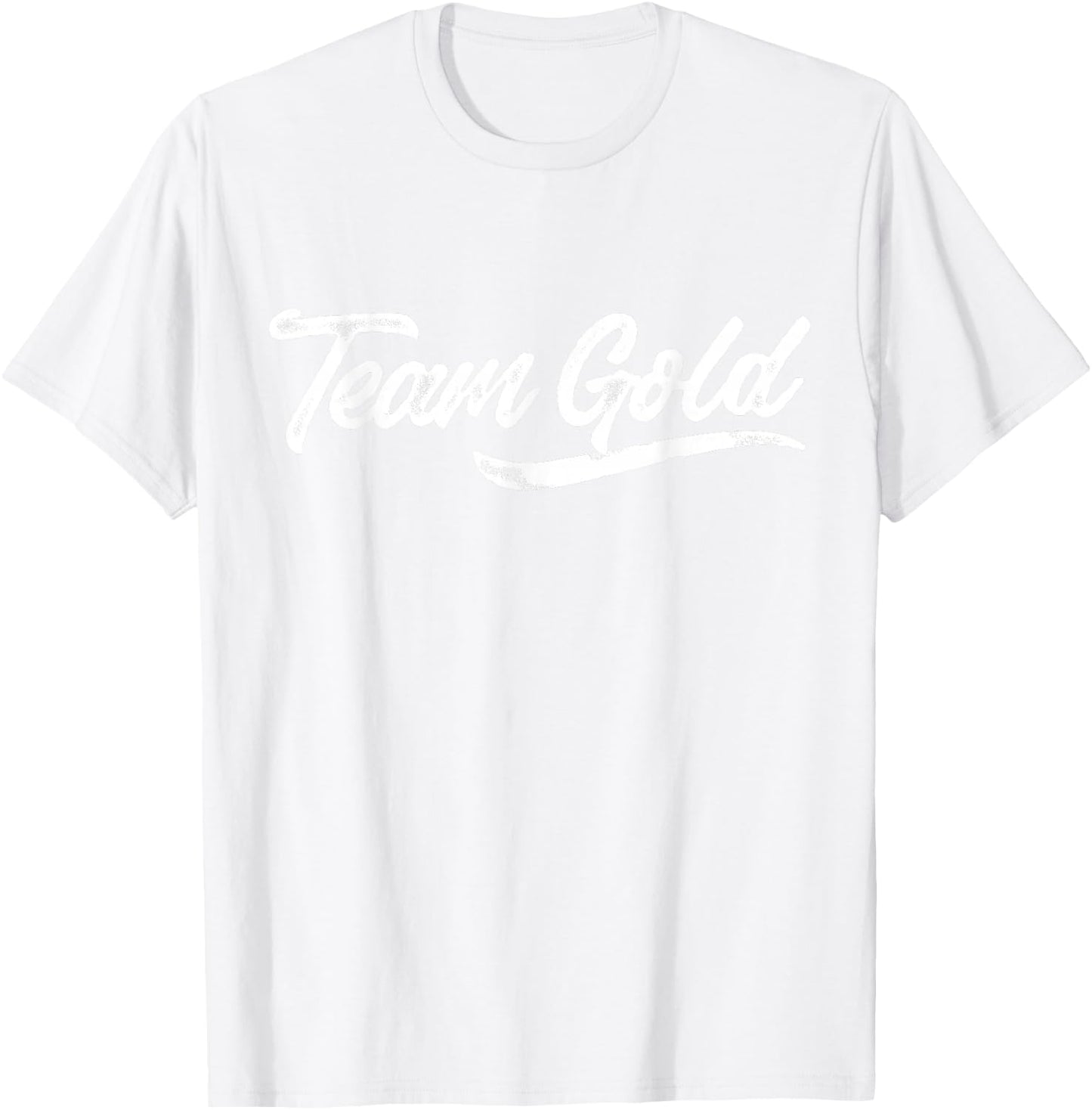 Kids Team Gold Shirt Sleepaway Camp Color War Summer Spirit T-Shirt - T-Shirt | White