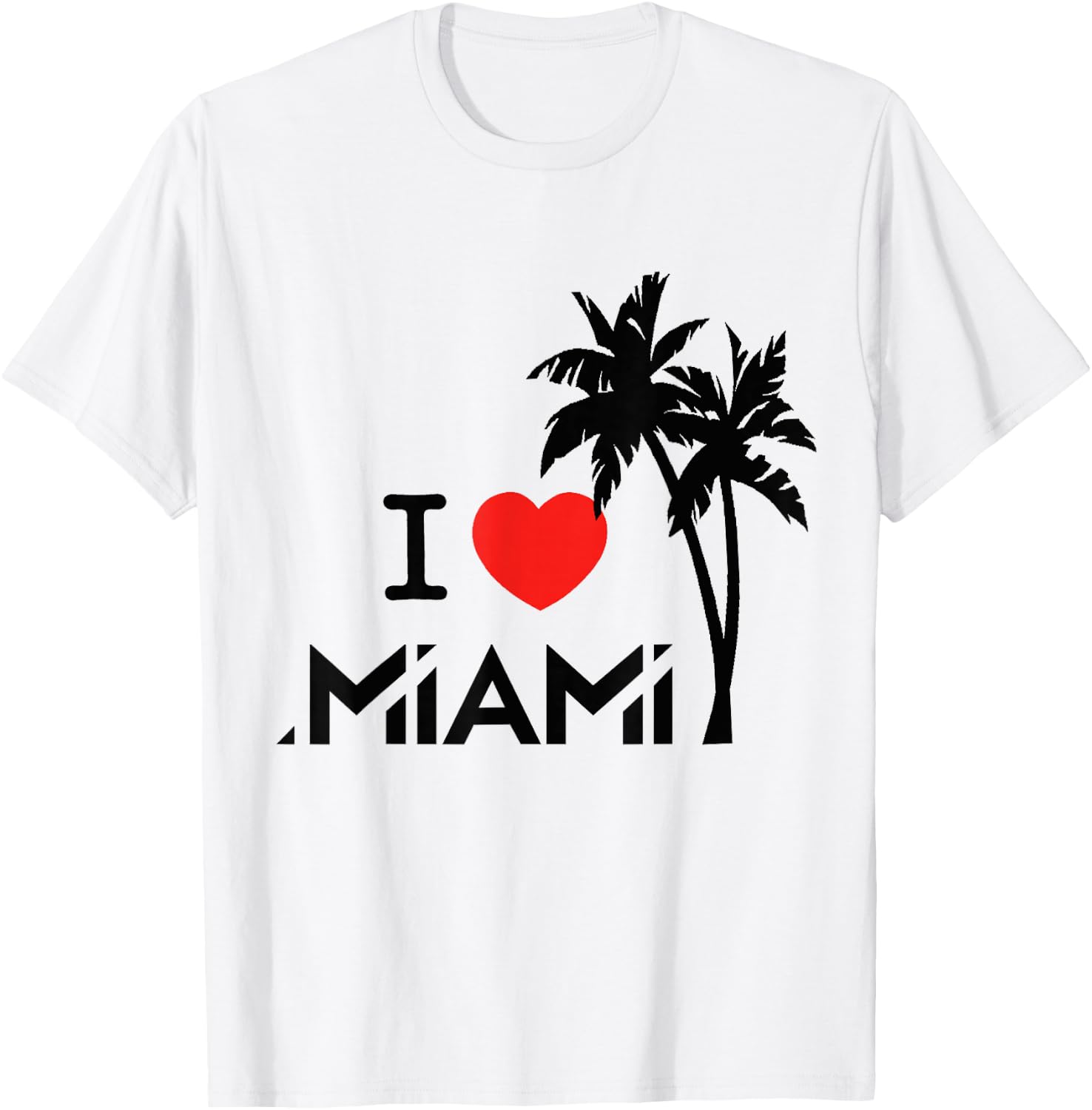 Miami , Miami Beach, USA , I Love Miami T-Shirt - T-Shirt | White