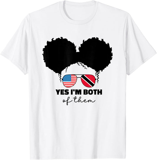 Half American And Trinidadian Usa Trinidad Tobago Kids Girls T-Shirt - T-Shirt | White