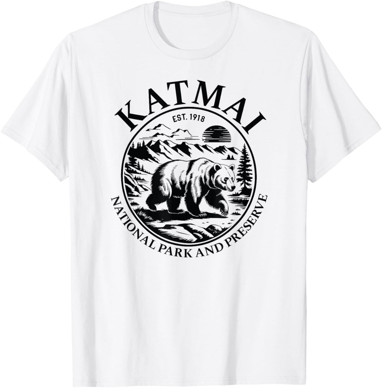 Katmai National Park and Preserve Vintage T-Shirt - T-Shirt | White