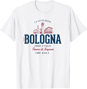 Italy Retro Styled Vintage Bologna T-Shirt - T-Shirt | White