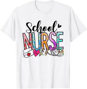 School Nurse Appreciation Nursing Nurse Day & Nurse Week T-Shirt - T-Shirt | White