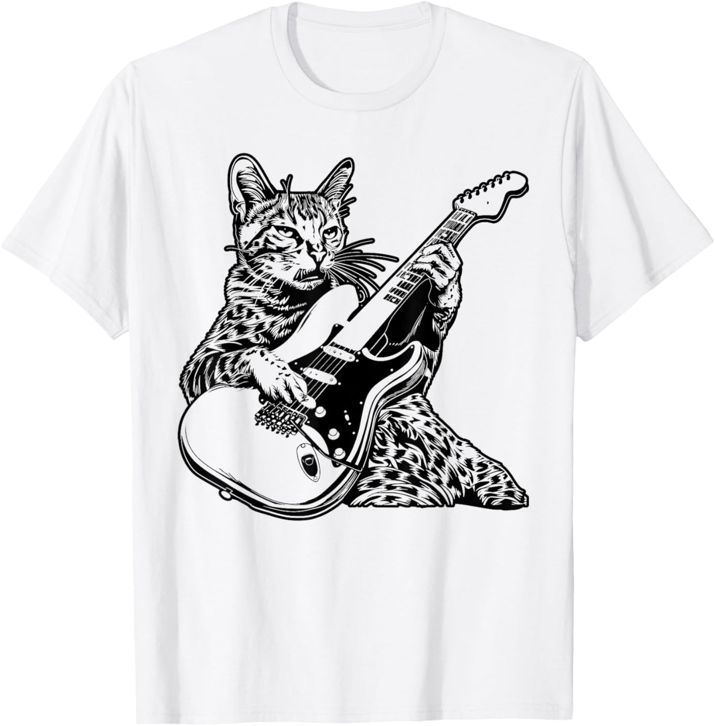 Cat Guitarist Guitar - Savannah Dad Mom Women T-Shirt - T-Shirt | White