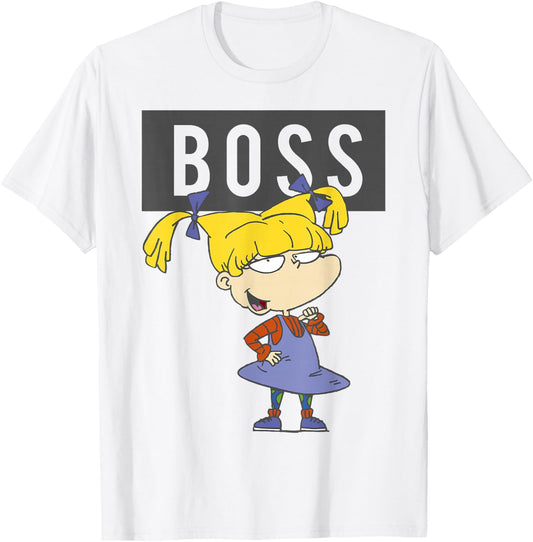 Rugrats Angelica Boss Word Cutout T-Shirt - T-Shirt | White
