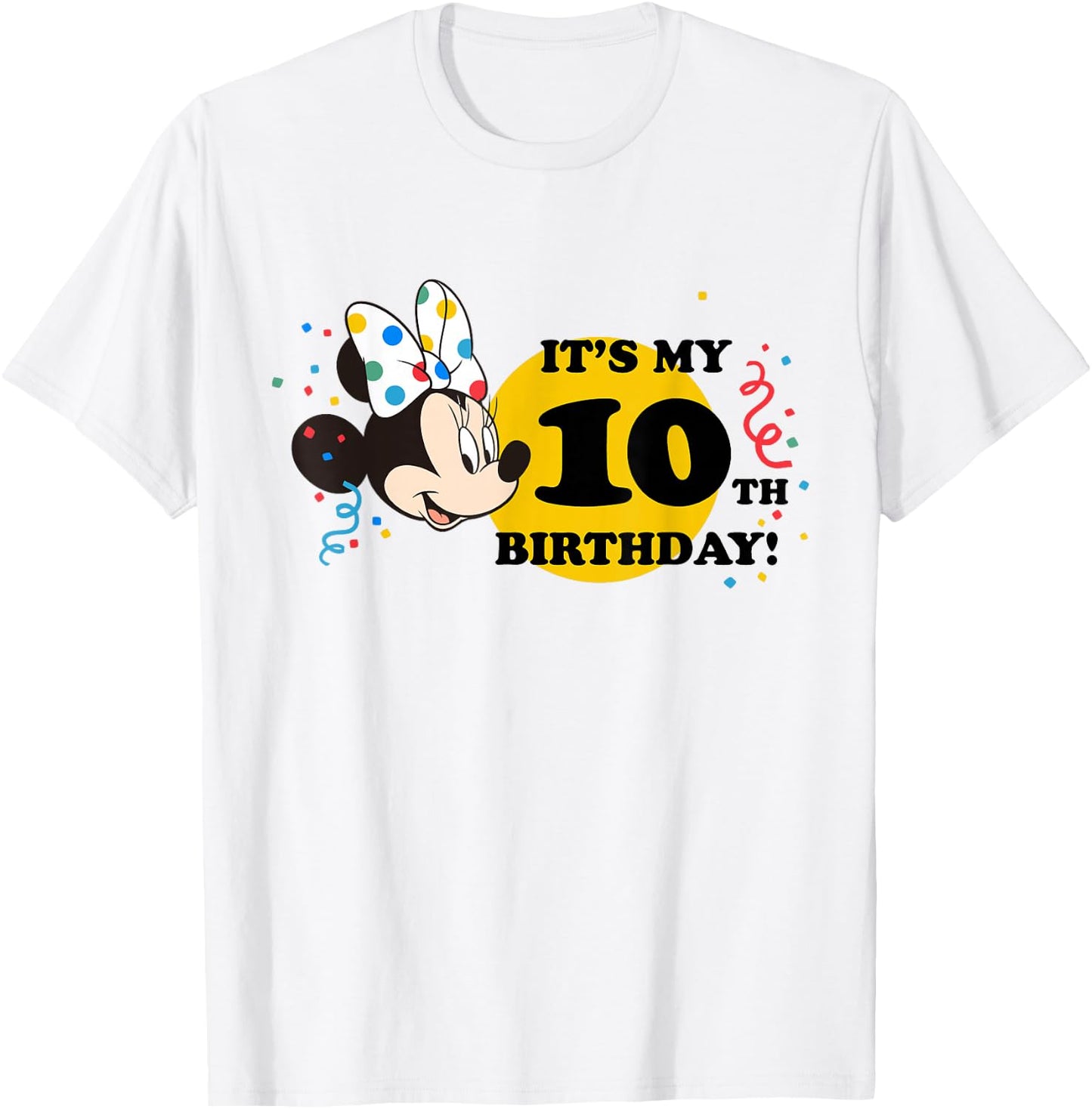 Disney Minnie Mouse 10th Birthday T-Shirt - T-Shirt | White