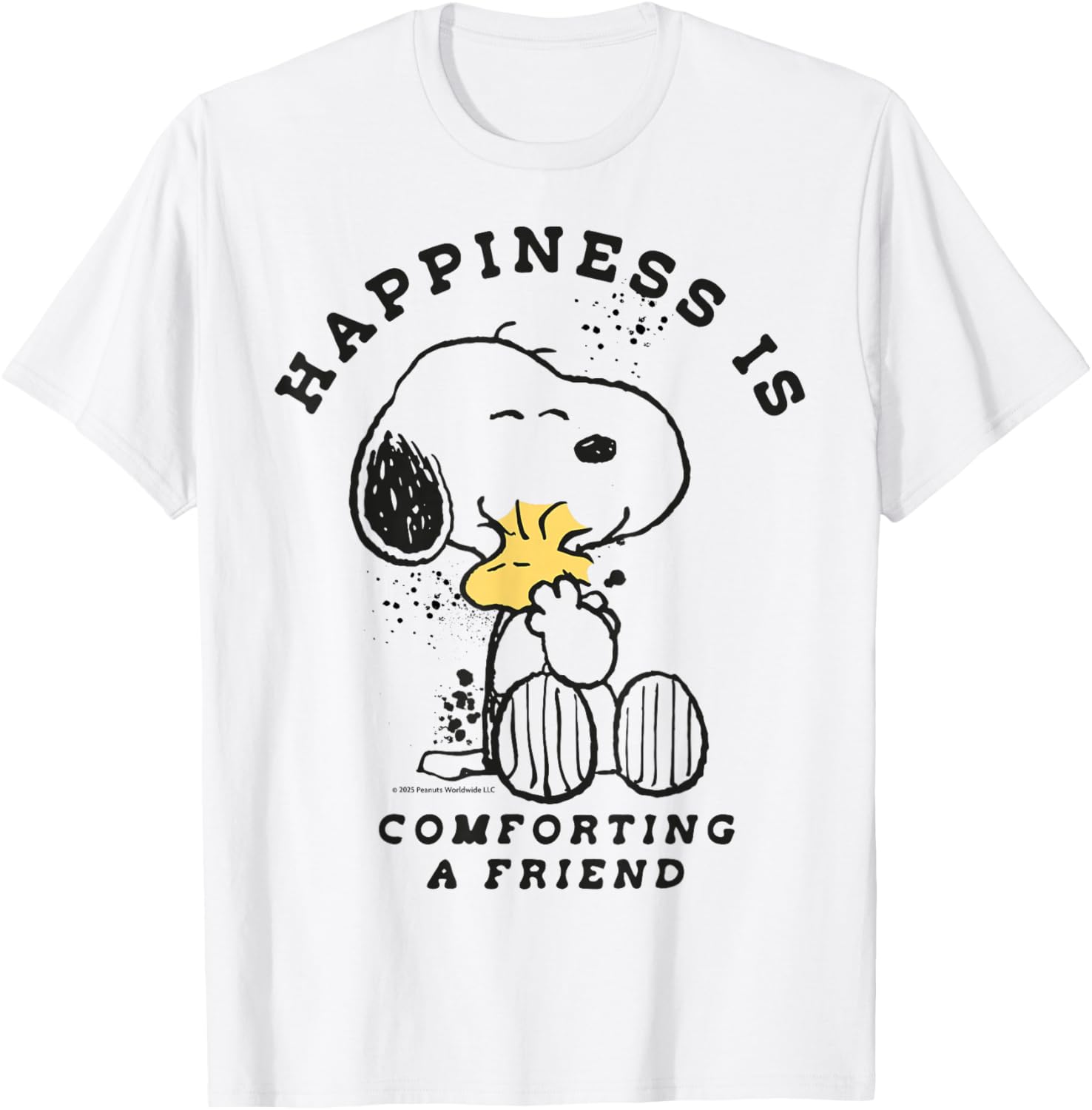 Peanuts - Snoopy Happiness is, Comforting A Friend T-Shirt - T-Shirt | White