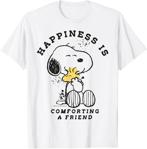 Peanuts - Snoopy Happiness is, Comforting A Friend T-Shirt - T-Shirt | White