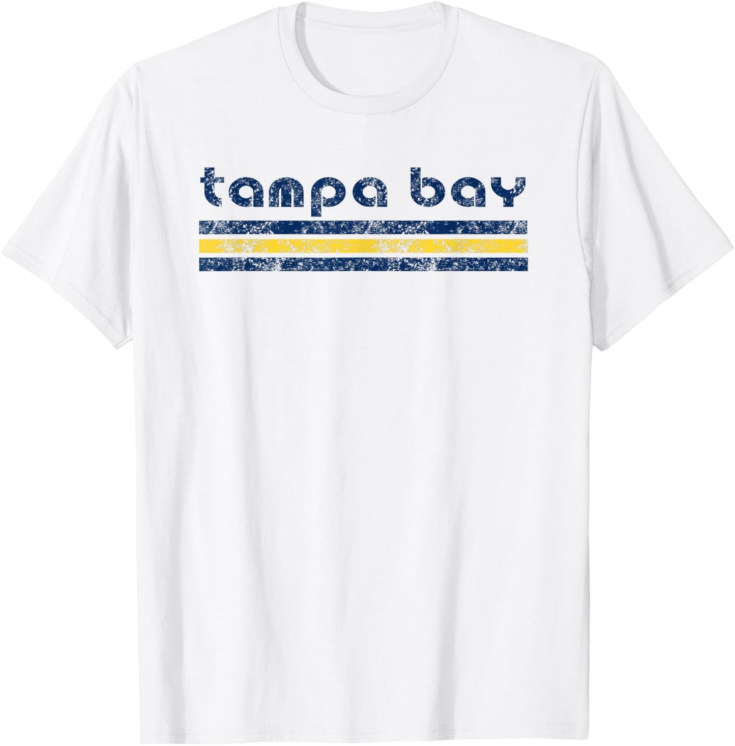 Tampa Bay Florida Retro Vintage Weathered T-Shirt - T-Shirt | White