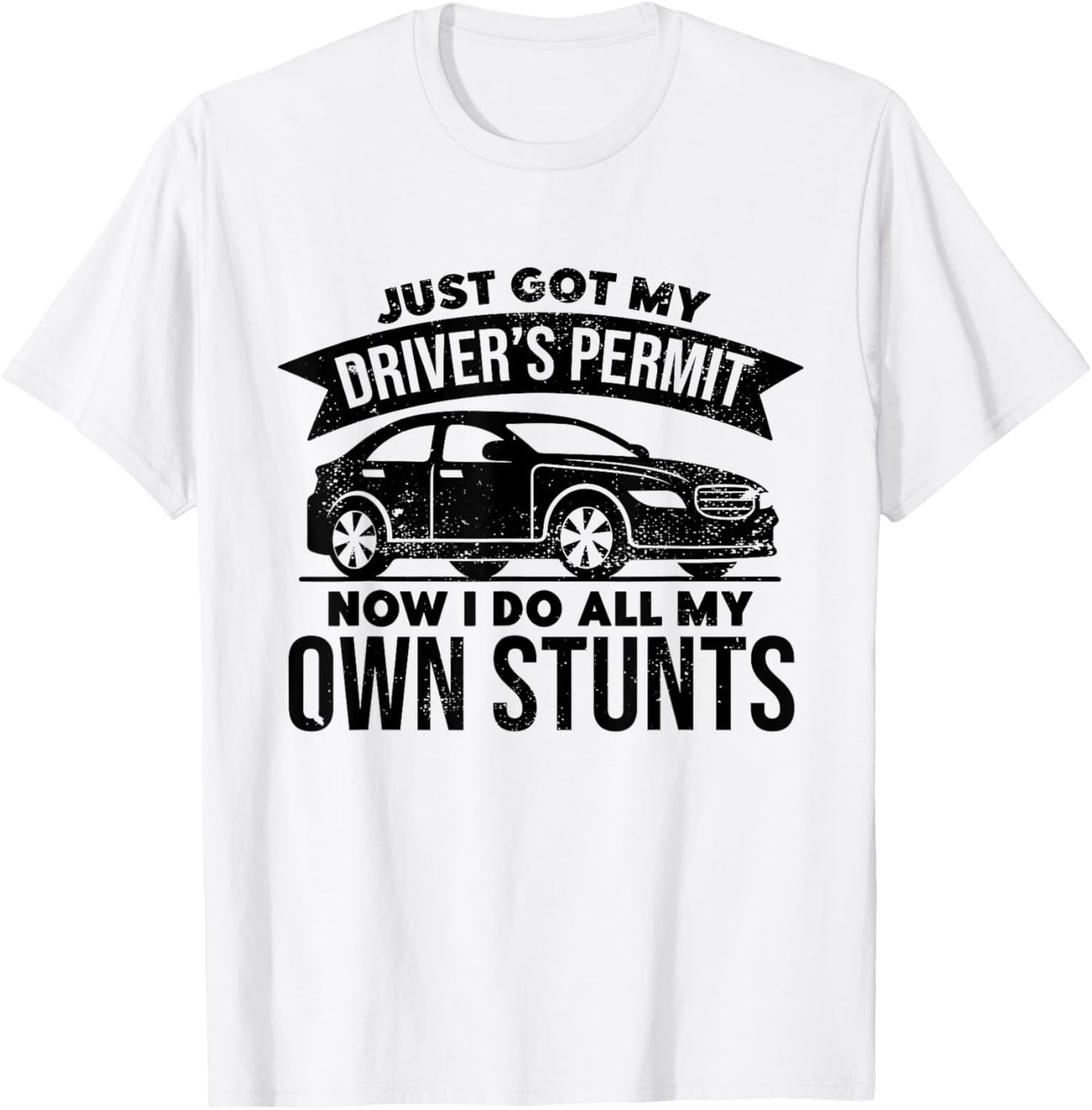 Caution I Just Got My Learners Permit, New Driver Gifts T-Shirt - T-Shirt | White