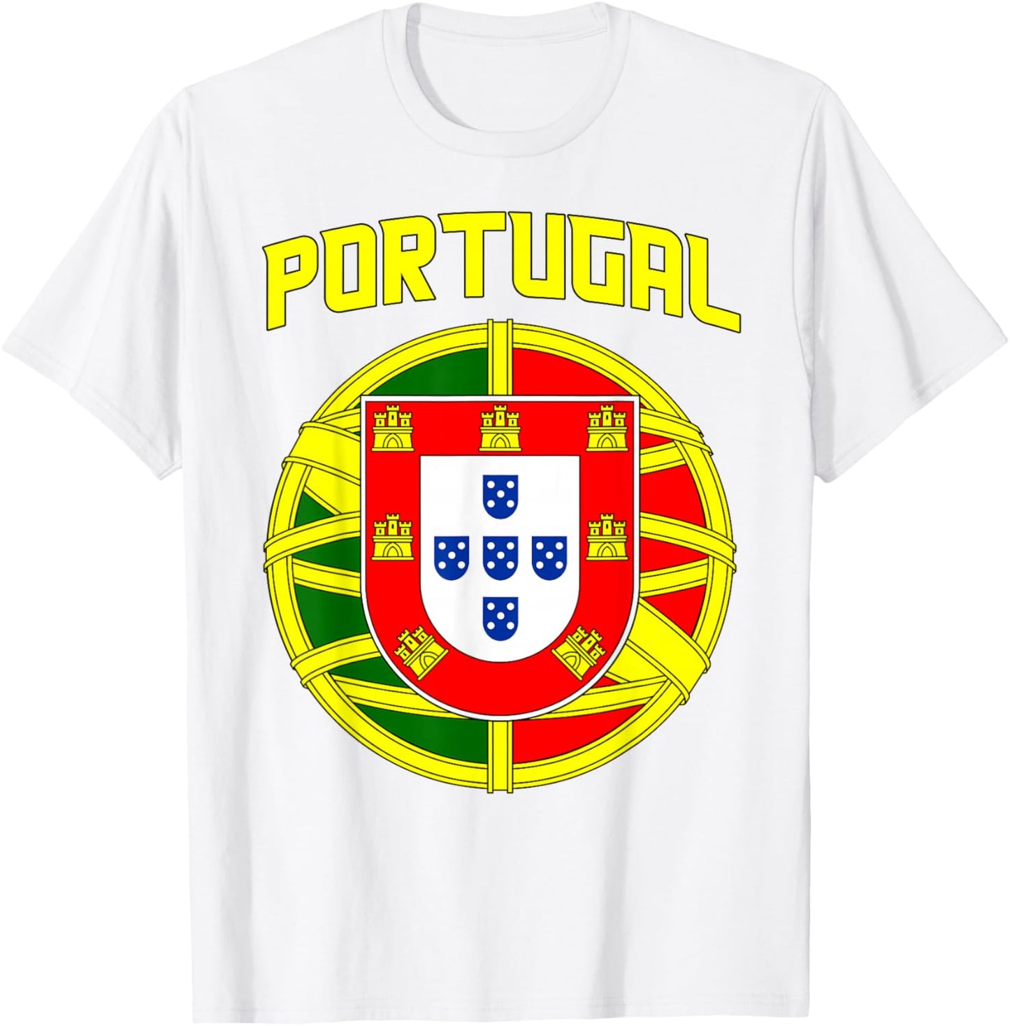 Portugal, Bandeira Portuguesa, Portuguese Patriotic Flag T-Shirt - T-Shirt | White