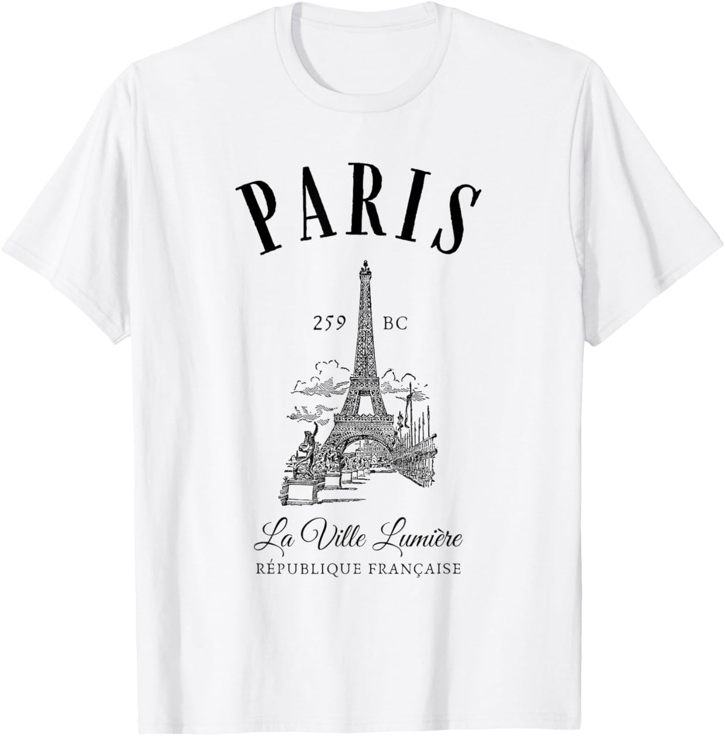 France Paris Eiffel Tower T-Shirt - T-Shirt | White