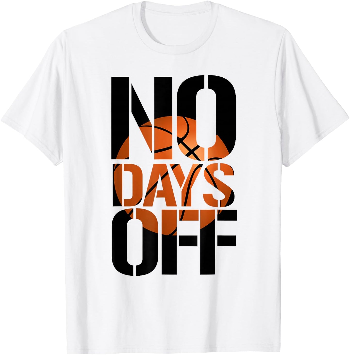 No Days Off basketball logo T-Shirt - T-Shirt | White