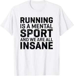 Marathon Runner Motivational Quote Distance Running T-Shirt - T-Shirt | White
