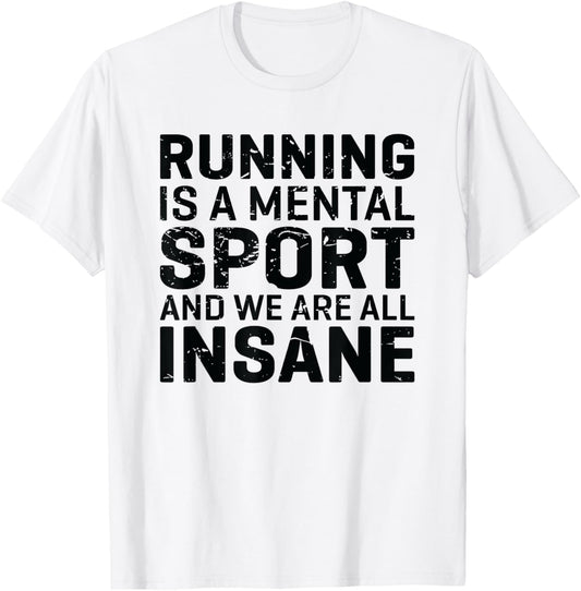 Marathon Runner Motivational Quote Distance Running T-Shirt - T-Shirt | White