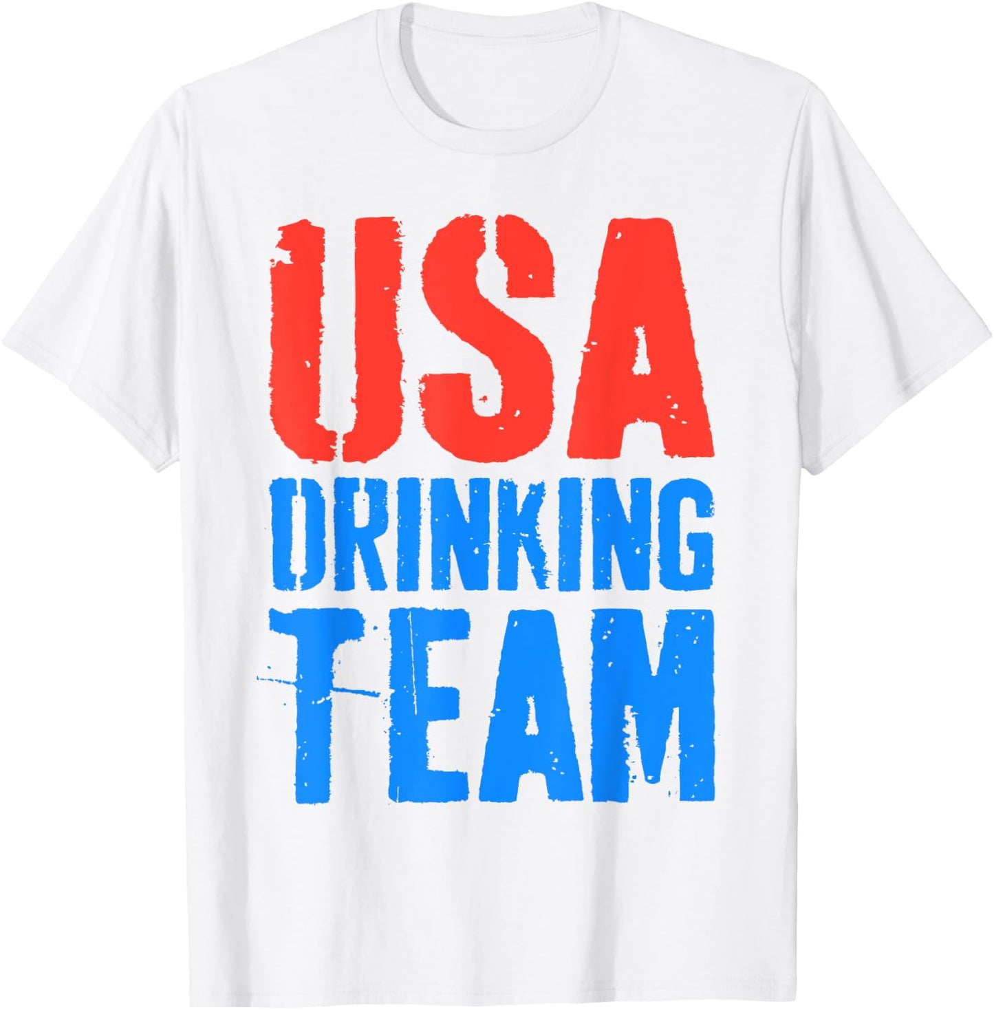 USA Drinking Team Shirt Funny Men Women 4th Of July T-Shirt - T-Shirt | White