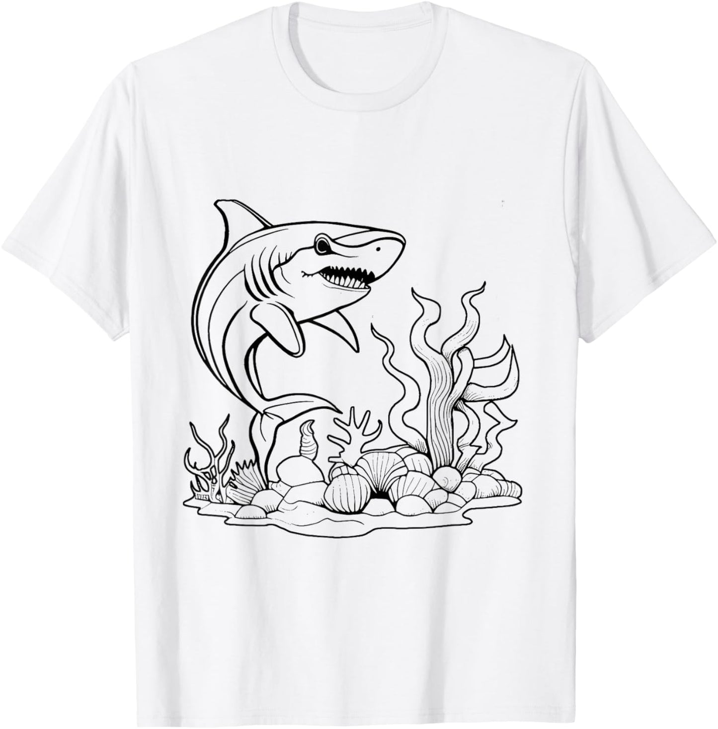 Color the shark and paint it yourself T-Shirt - T-Shirt | White