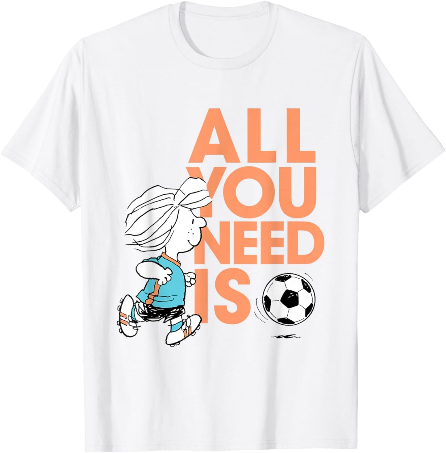 Peanuts Football Peppermint Patty All You Need Is Football T-Shirt - T-Shirt | White