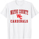 Wayne County High School Cardinals C1 T-Shirt - T-Shirt | White