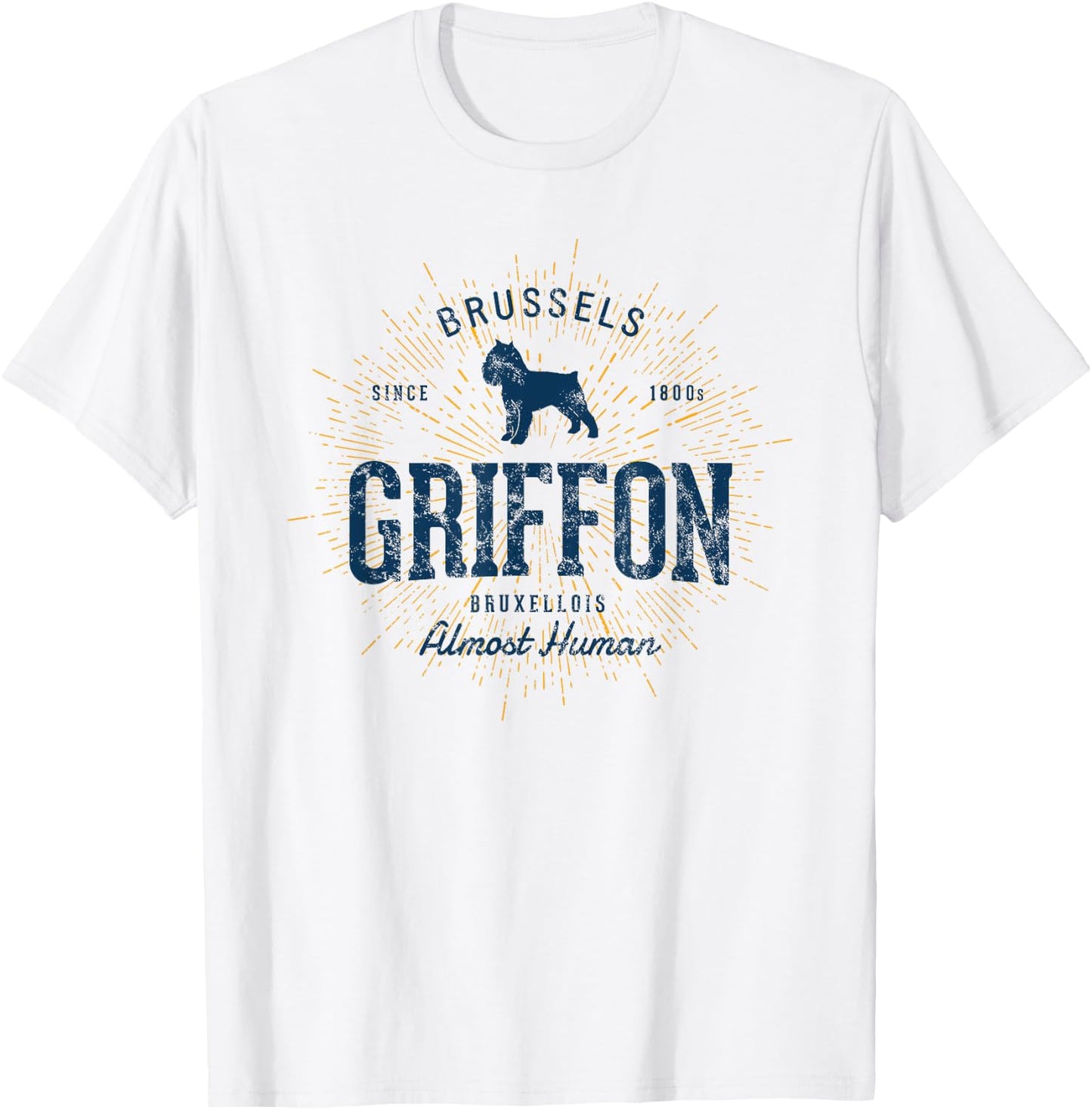 Retro Vintage Brussels Griffon T-Shirt - T-Shirt | White