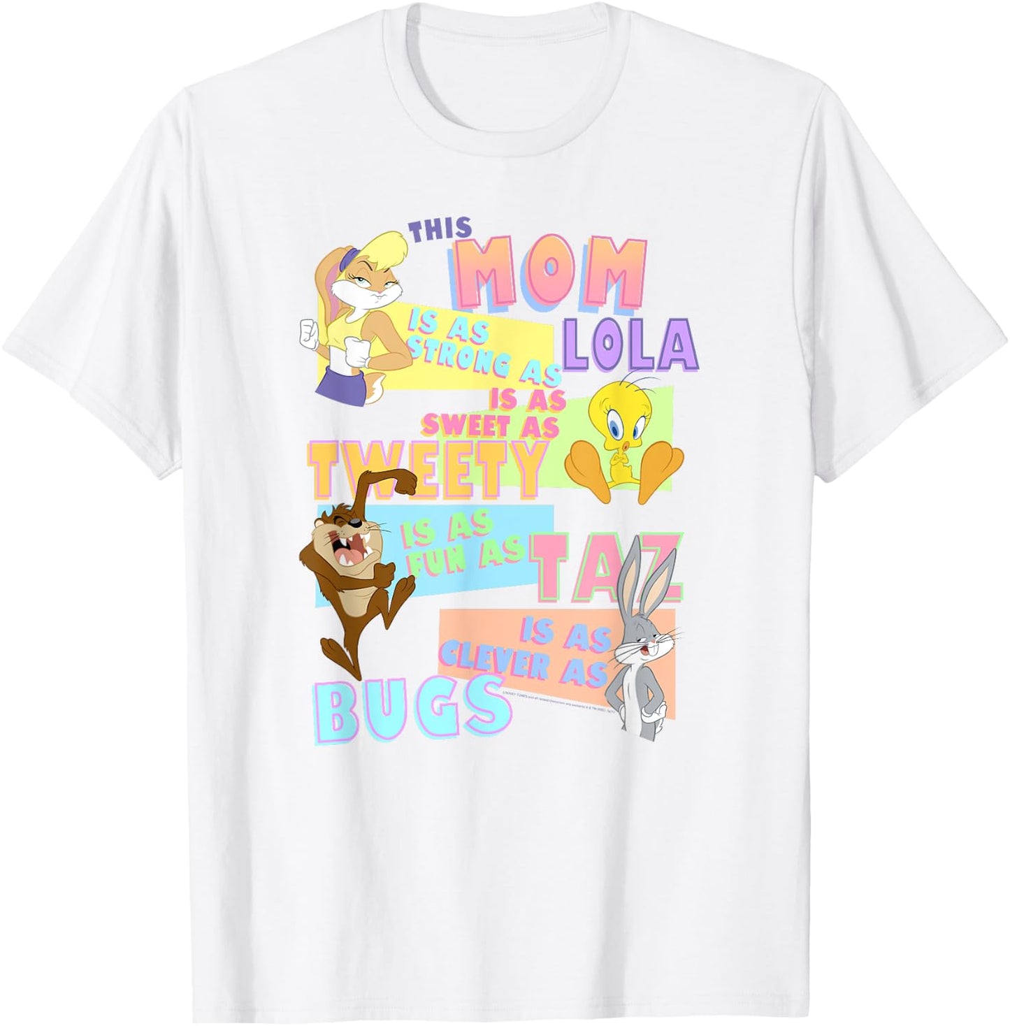 Looney Tunes Mother's Day Vintage Group Shot This Mom Is... T-Shirt - T-Shirt | White