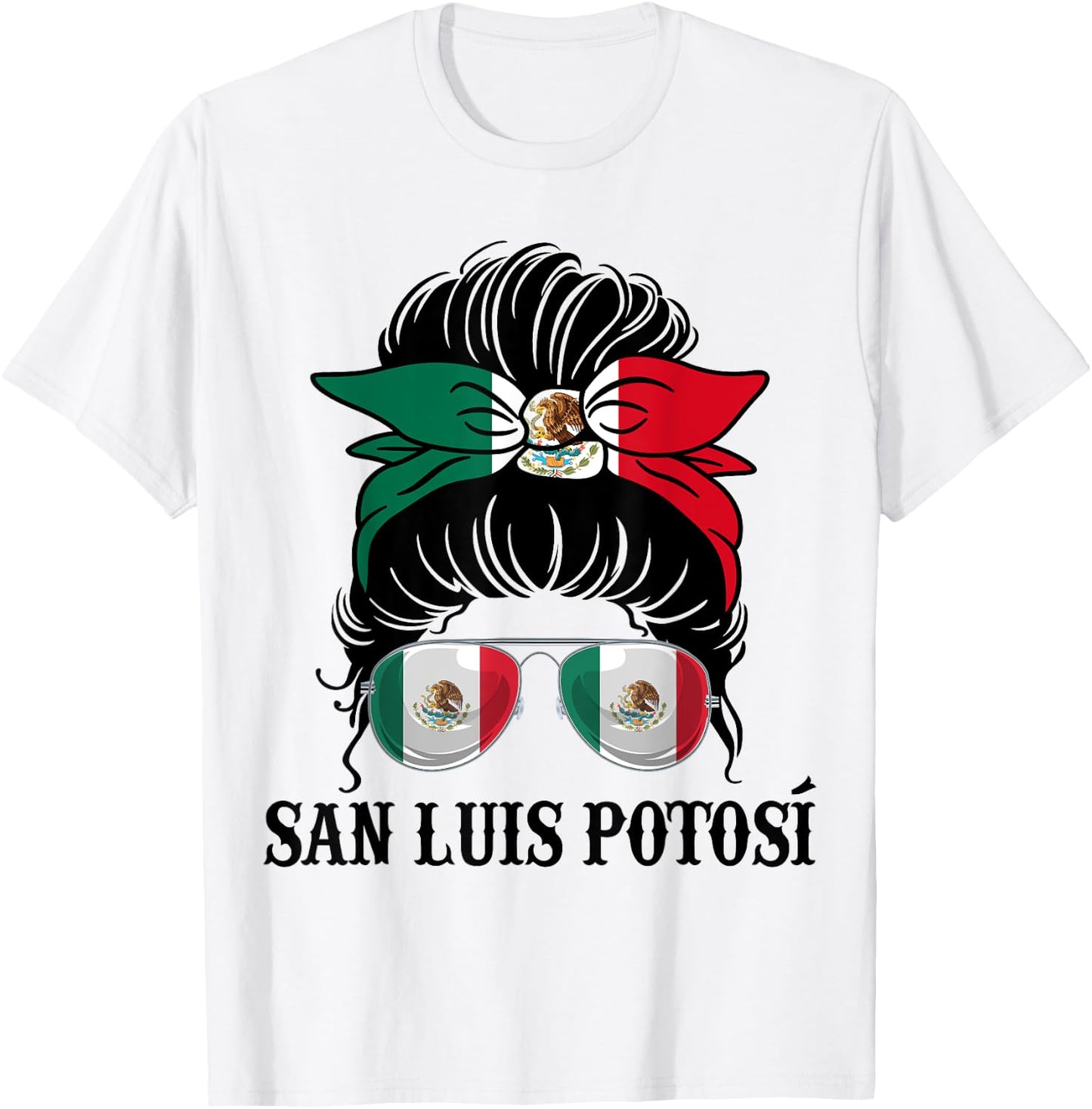 San Luis Potosi Mexico Pride Mexican Flag State T-Shirt - T-Shirt | White
