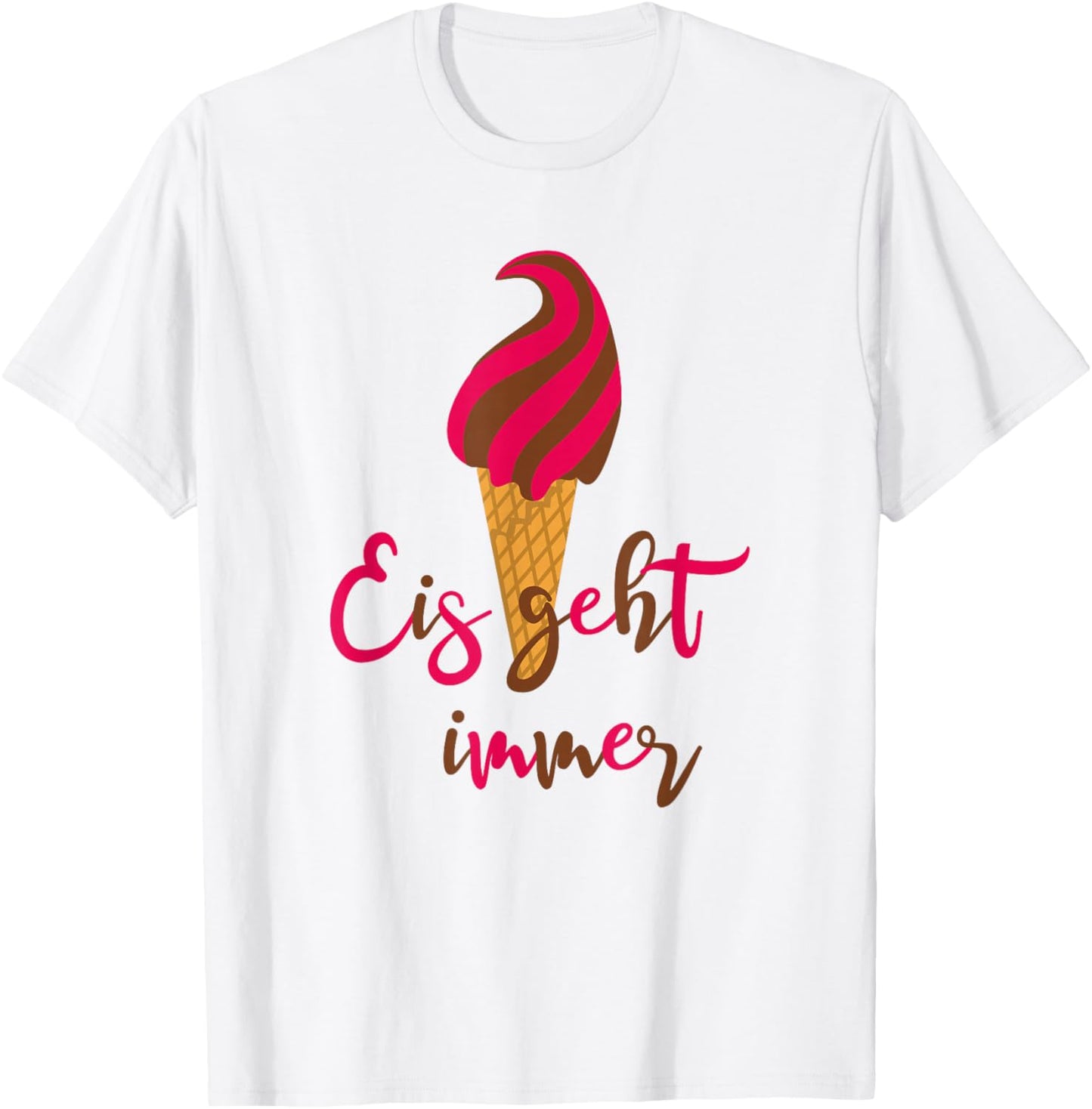 Ein Eis geht immer Softeis Fan Eistüte Eisliebe Eisliebhaber T-Shirt - T-Shirt | White