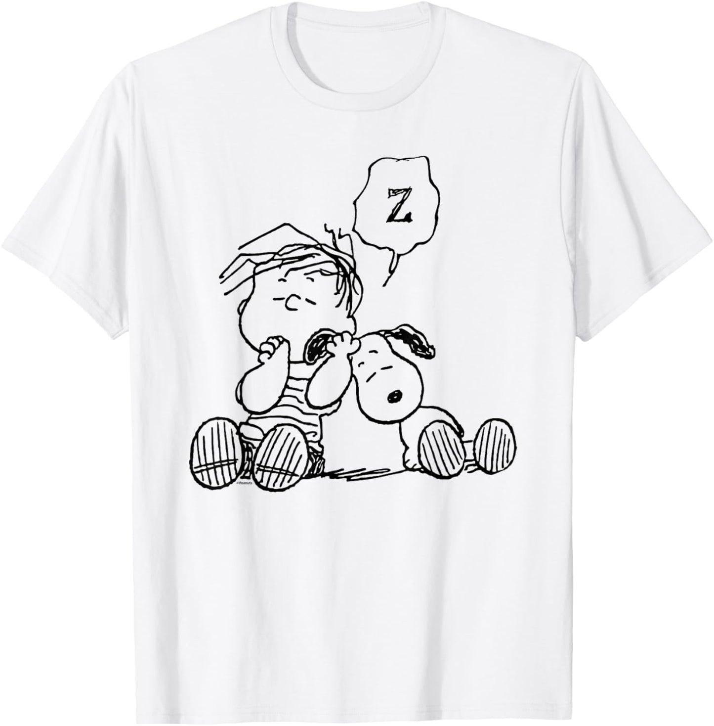 Peanuts - Linus Snoopy Snooze T-Shirt - T-Shirt | White