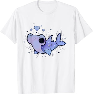 Cute Kawaii Hammerhead Shark T-Shirt - T-Shirt | White