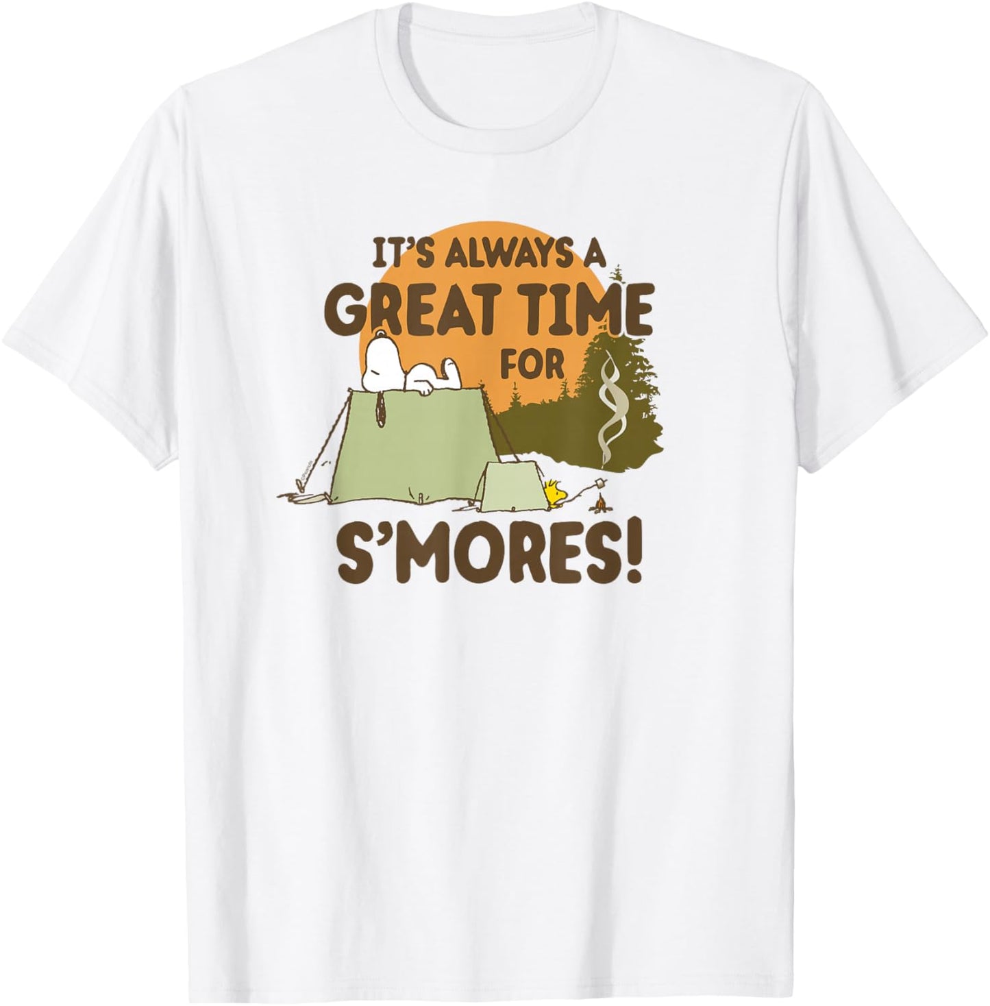 Peanuts - Smores Snoopy Woodstock T-Shirt - T-Shirt | White