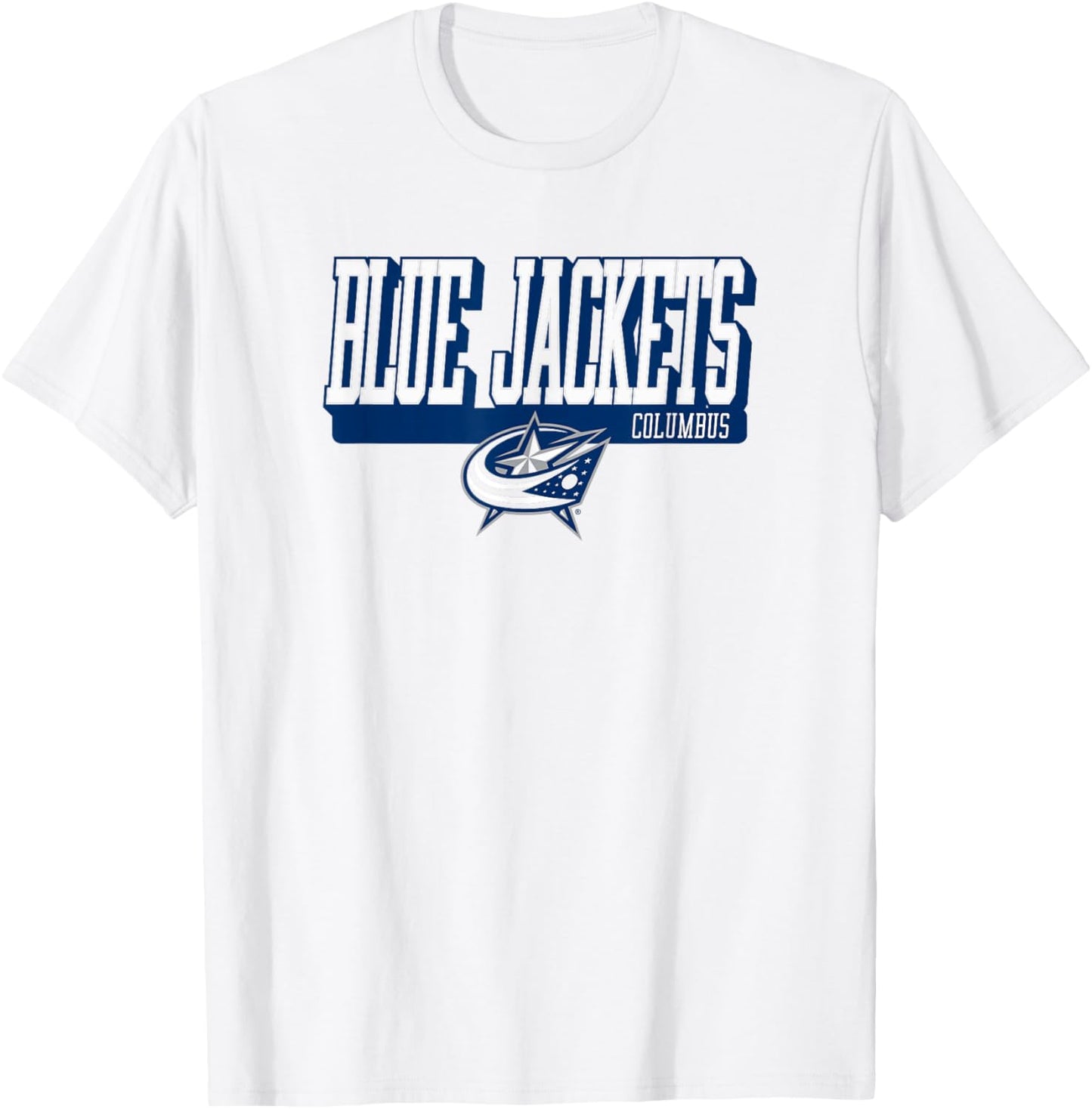 Columbus Blue Jackets Faceoff Red Officially Licensed T-Shirt - T-Shirt | White