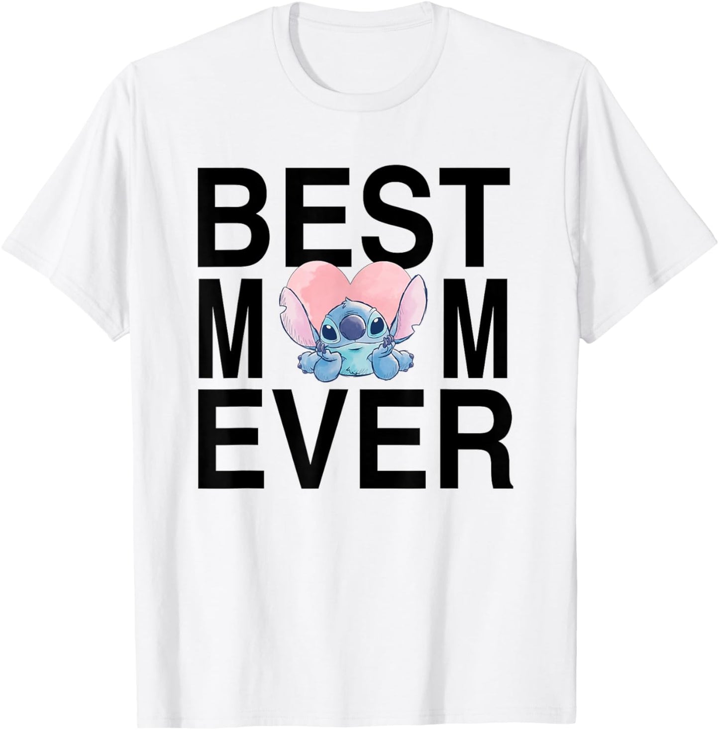 Lilo & Stitch Best Mum Ever Mother's Day , white, S T-Shirt - T-Shirt | White