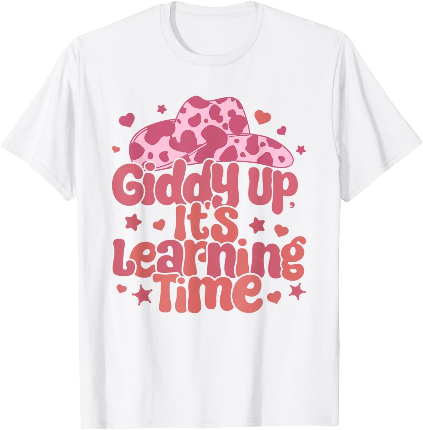 Western Teacher Texas Retro Kindergarten Pre K Pre School T-Shirt - T-Shirt | White