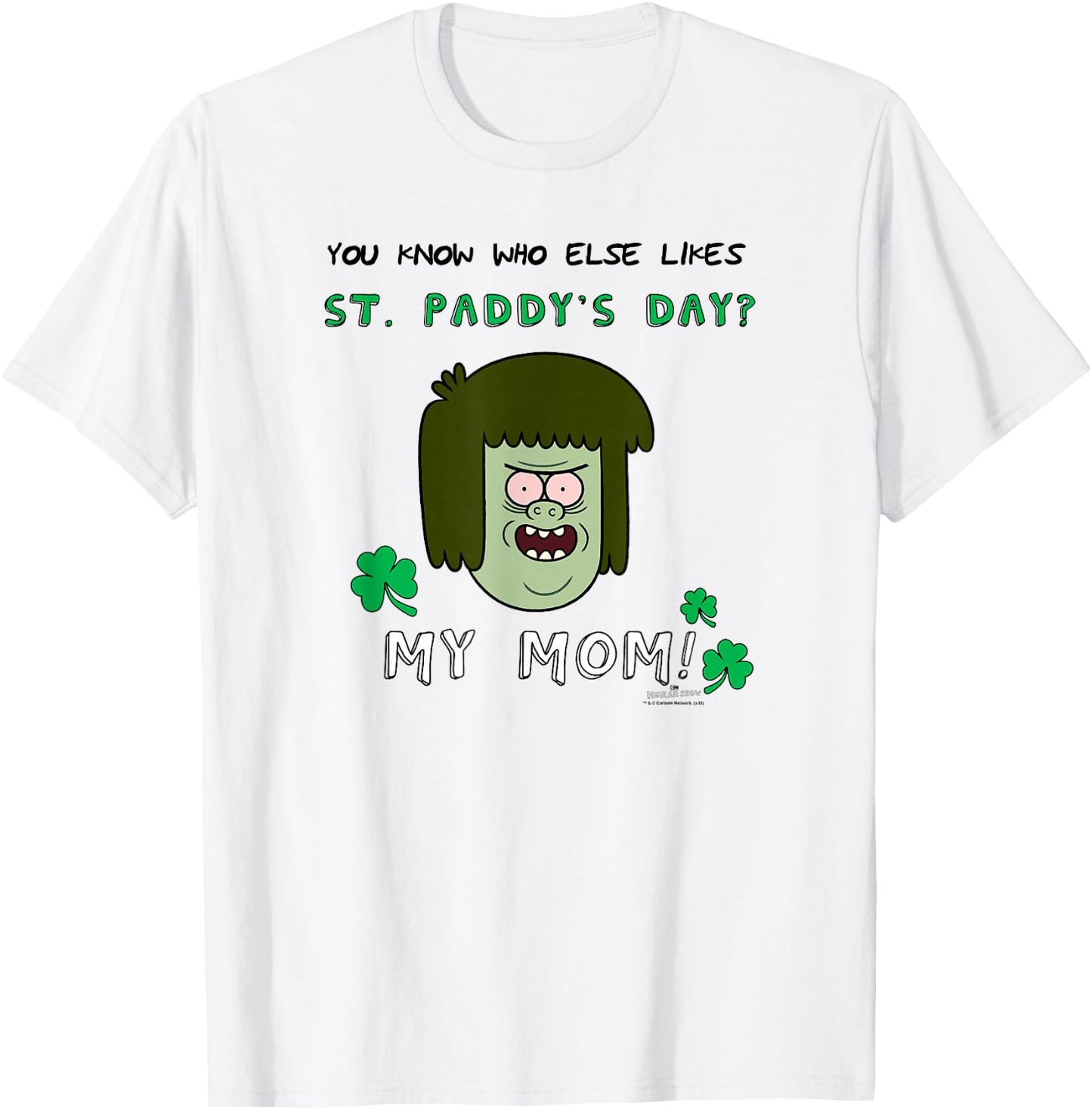 Regular Show Muscle Man My Mom T-Shirt - T-Shirt | White