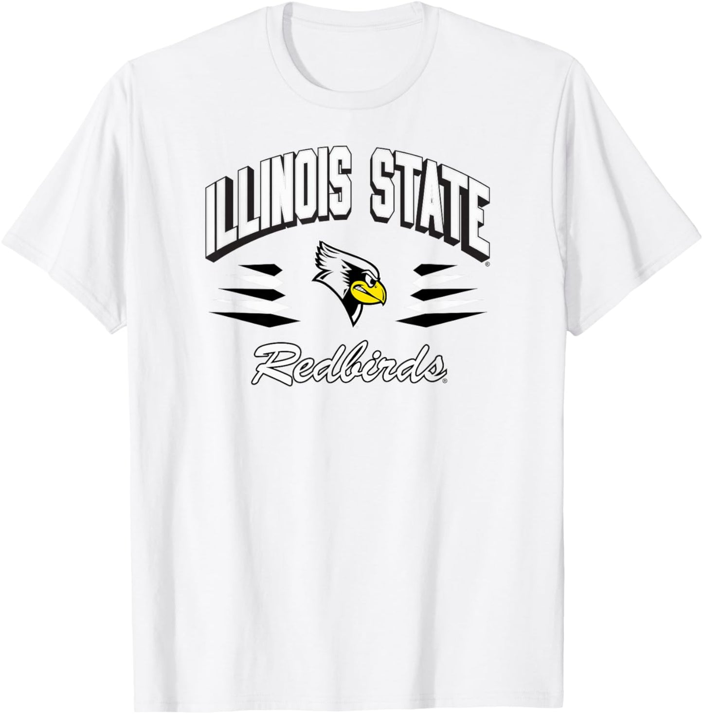 Illinois State Redbirds Retro Diamond Red T-Shirt - T-Shirt | White