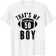 That's My Boy Football Number #50 T-Shirt - T-Shirt | White