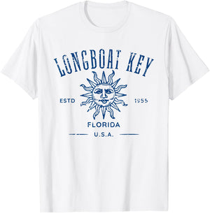 Longboat Key Florida Vintage Distressed Design Souvenir T-Shirt - T-Shirt | White