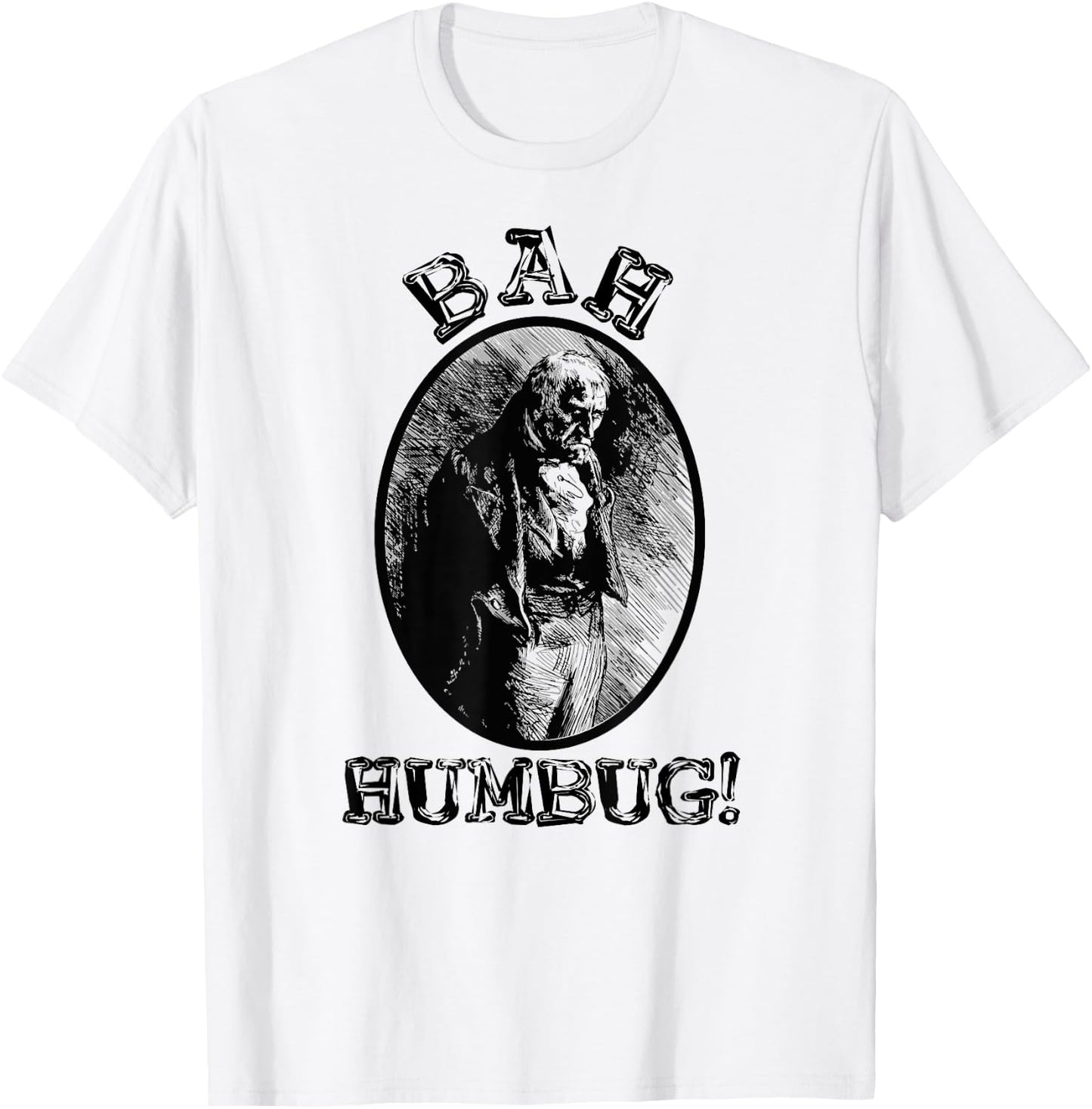 Charles Dickens Vintage Scrooge A Christmas Carol Book Art T-Shirt - T-Shirt | White