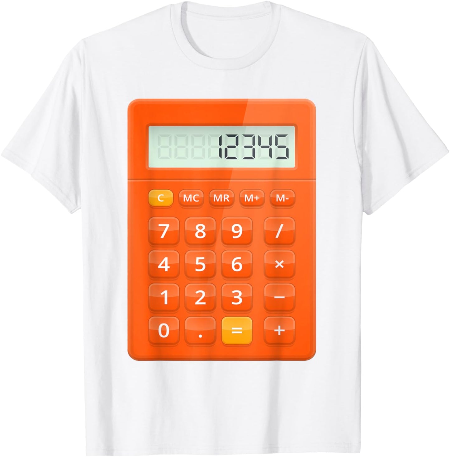 Calculator Costume Halloween Easy Cosplay Math Geek Outfit T-Shirt - T-Shirt | White