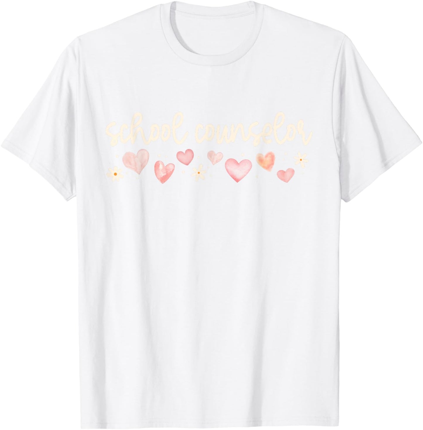 School Counselor Valentines Day Counseling Therapy Hearts T-Shirt - T-Shirt | White
