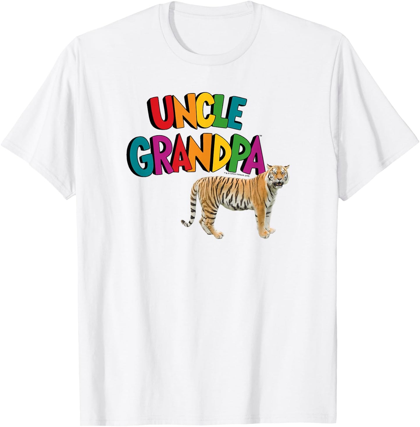 Cartoon Network Uncle Grandpa Tiger Logo T-Shirt - T-Shirt | White