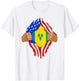 Saint Vincent and the Grenadines Blood Inside Me | Flag Gift T-Shirt - T-Shirt | White