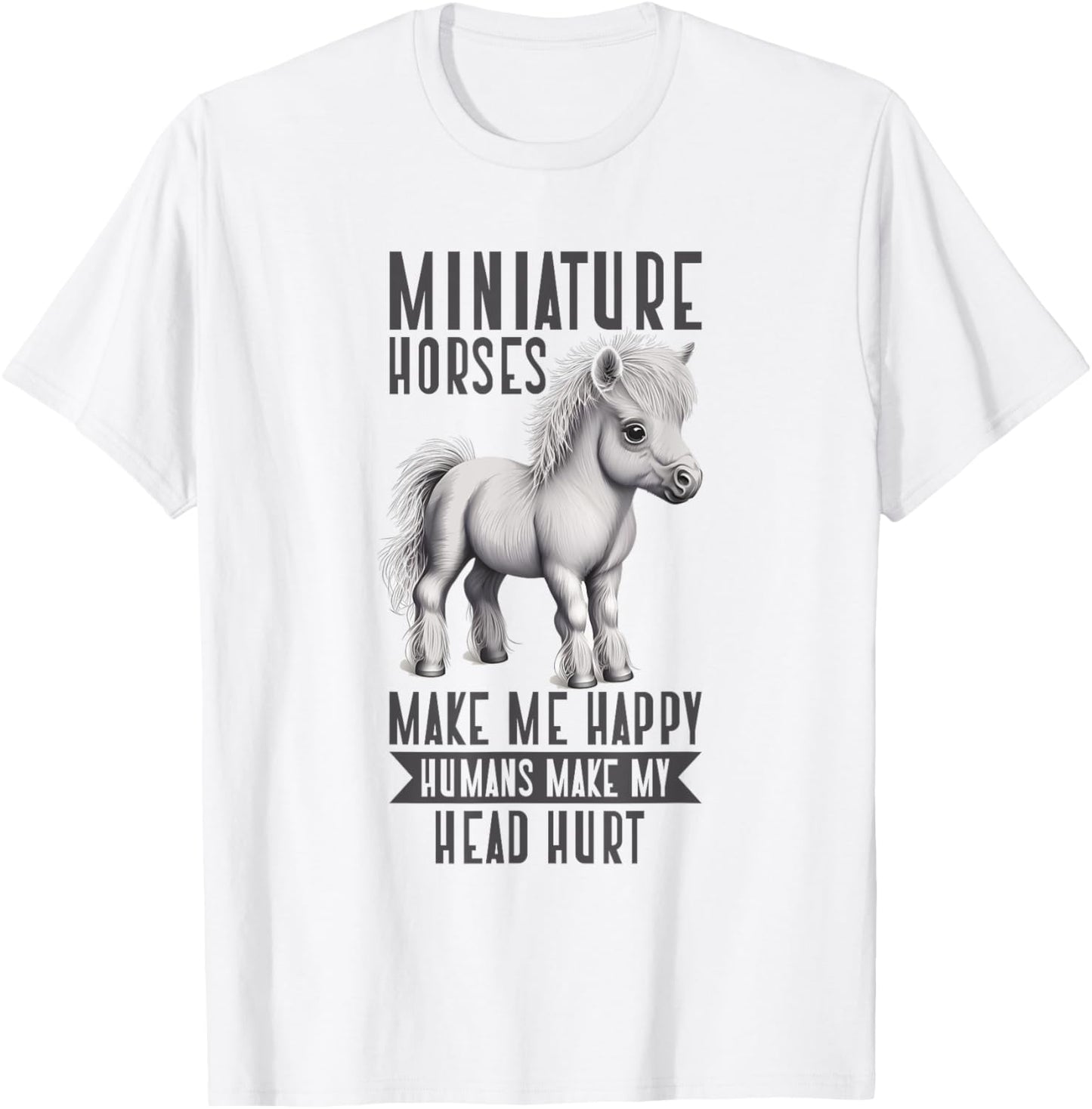 Miniature Horse Mini Horse Pet Tiny Horse Lover Pony Tie Dye T-Shirt - T-Shirt | White