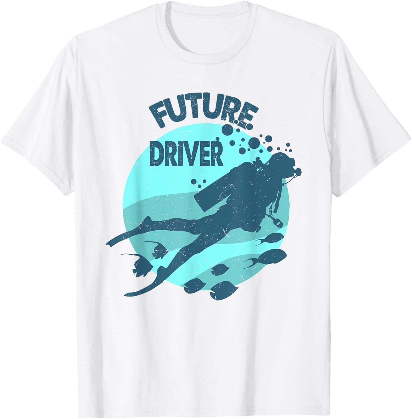 Funny Diving-Shirt Future Diver Scuba For Kids Toddler Girls T-Shirt - T-Shirt | White