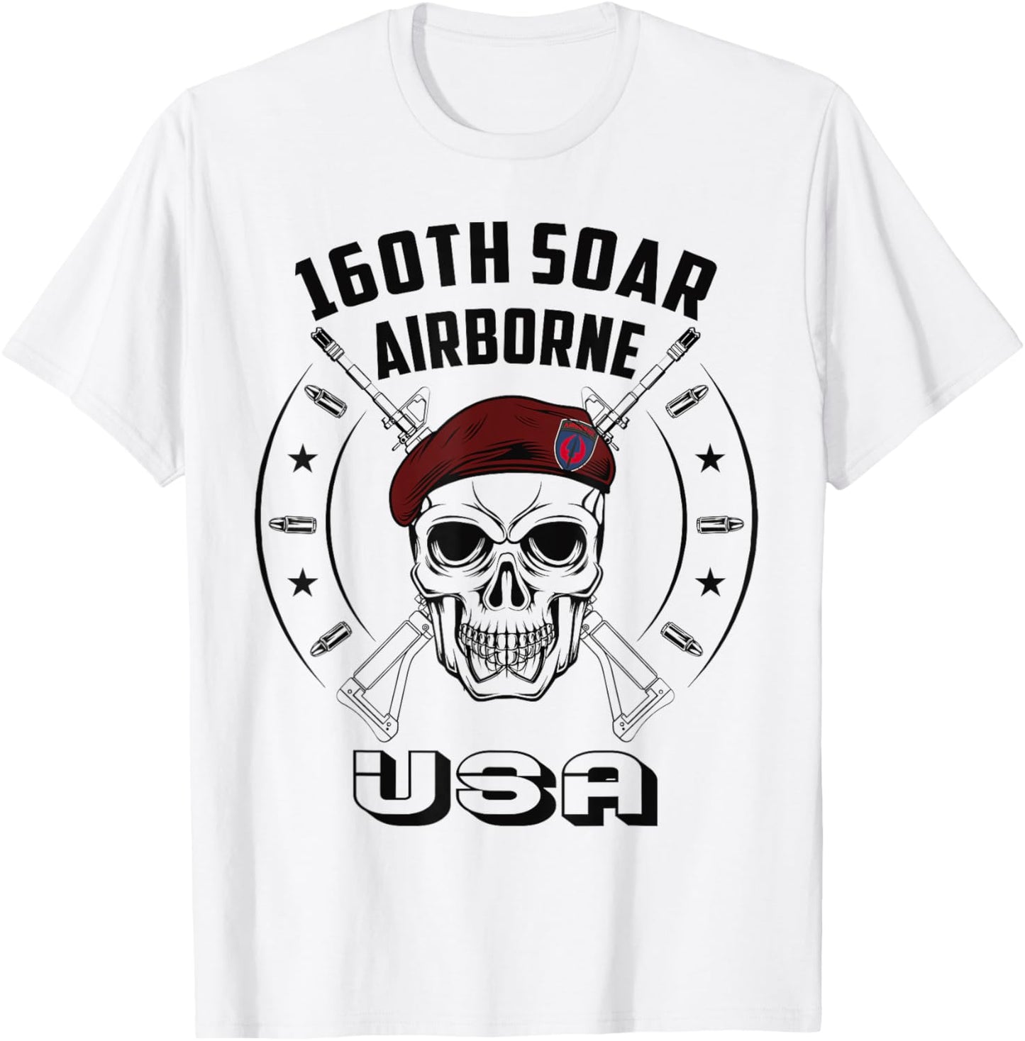 160th SOAR Special Force Airborne US Night Stalkers Army T-Shirt - T-Shirt | White