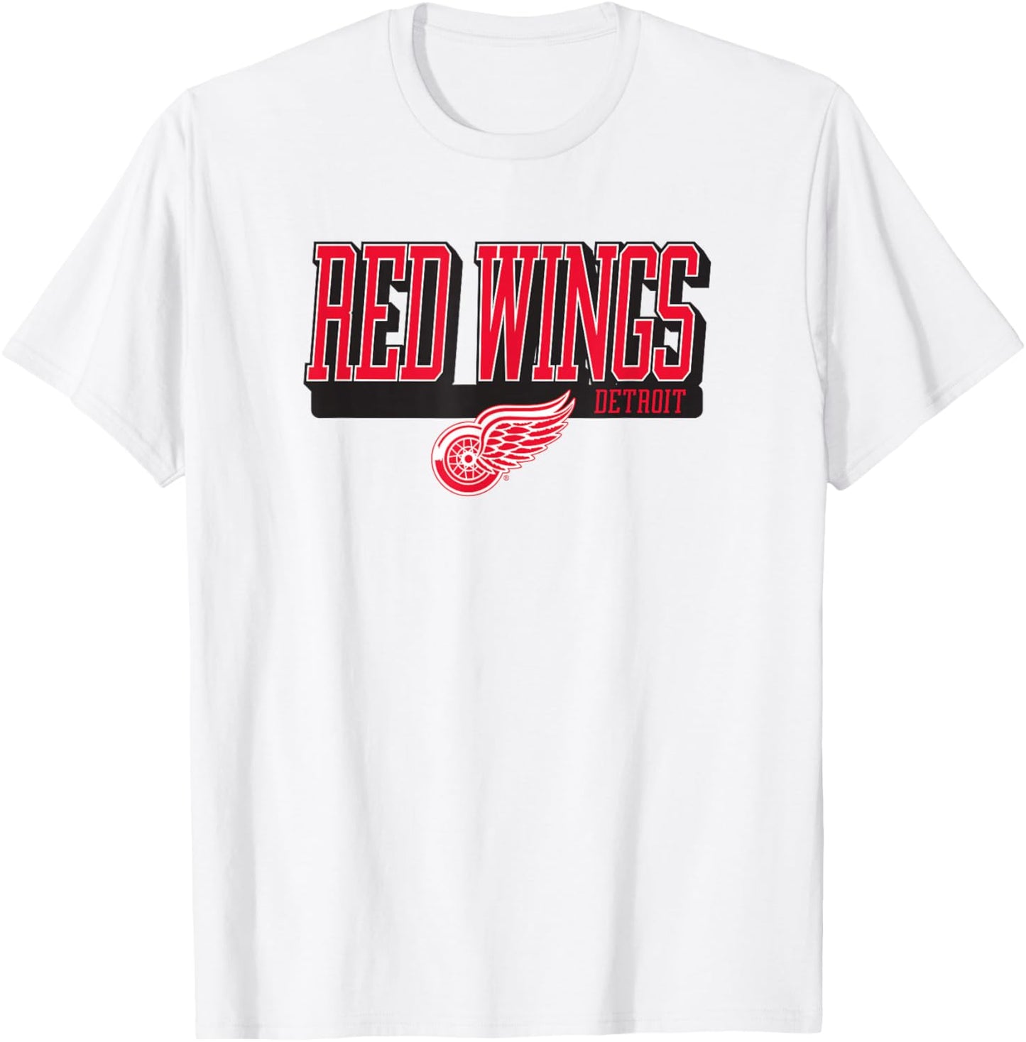 Detroit Red Wings Faceoff Gray Officially Licensed T-Shirt - T-Shirt | White
