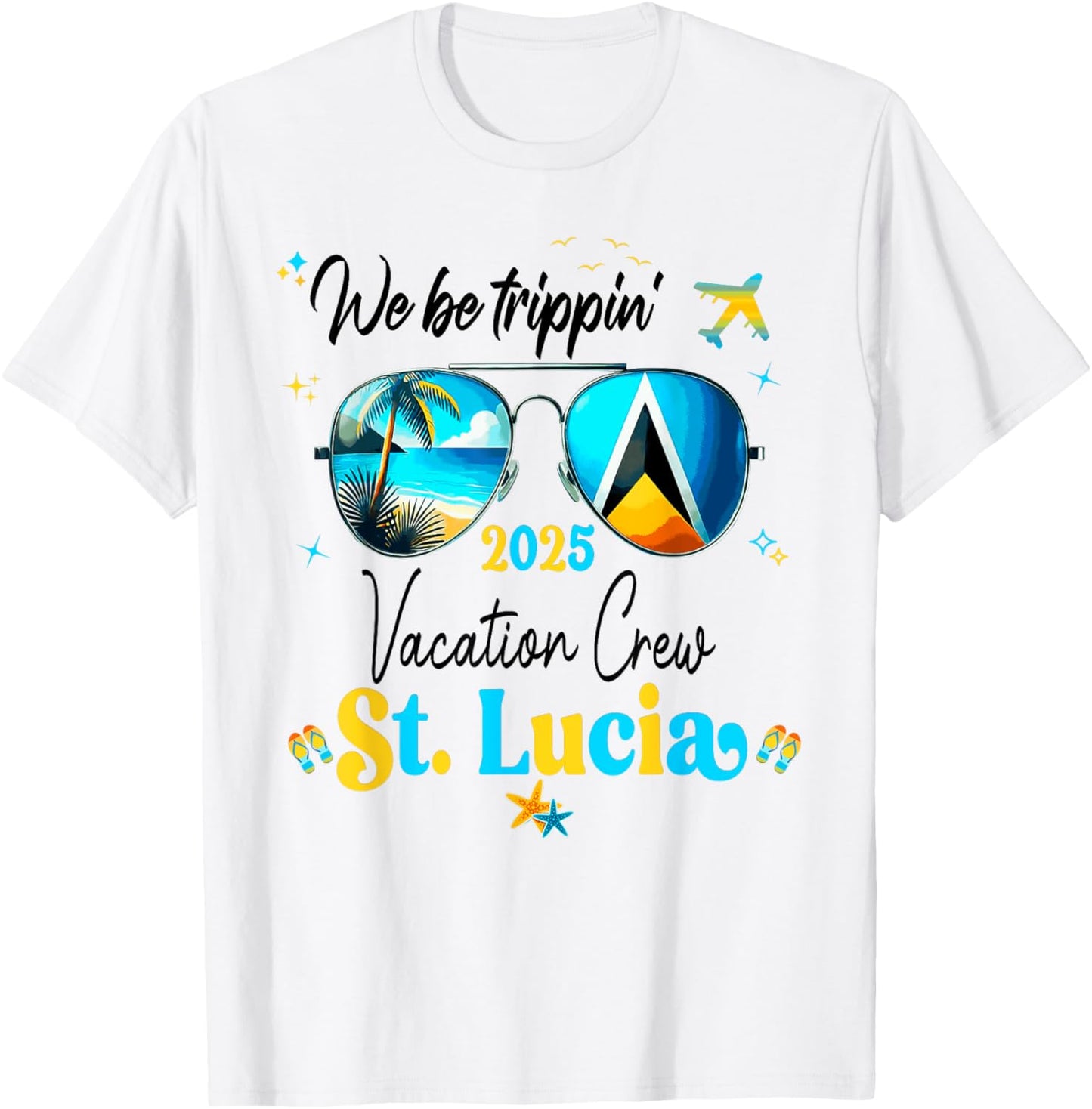St. Lucia Vacation Trip 2025 Outfit T-Shirt - T-Shirt | White