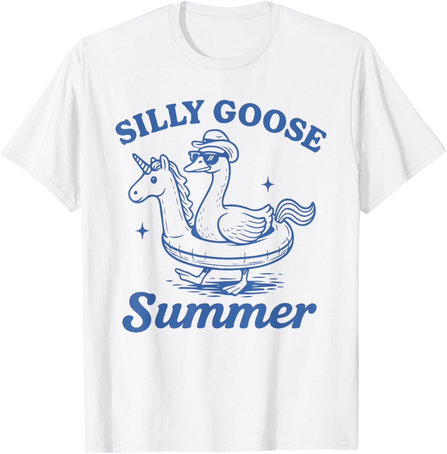 Summer Vacation Holiday Beach Silly Goose T-Shirt - T-Shirt | White