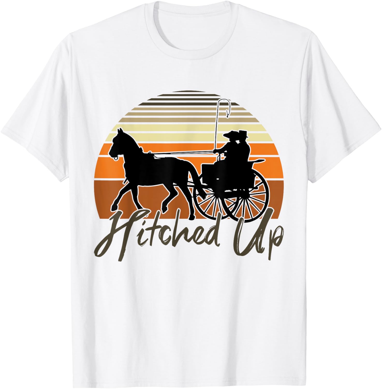 Fine Harness Horse Team Pleasure Driving Lifestyle T-Shirt - T-Shirt | White
