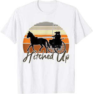 Fine Harness Horse Team Pleasure Driving Lifestyle T-Shirt - T-Shirt | White